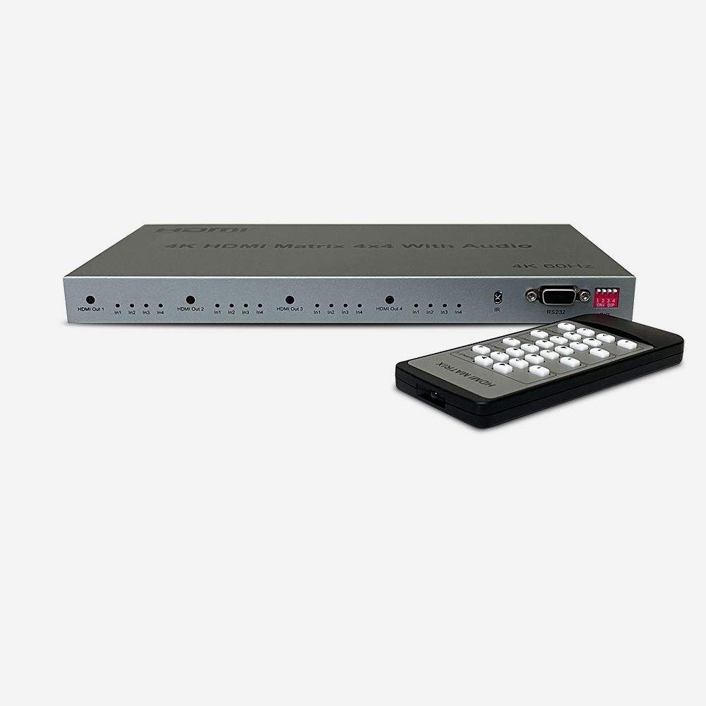 HDMI  Matrix 4×4 with Audio 矩陣切換器 4K@60Hz